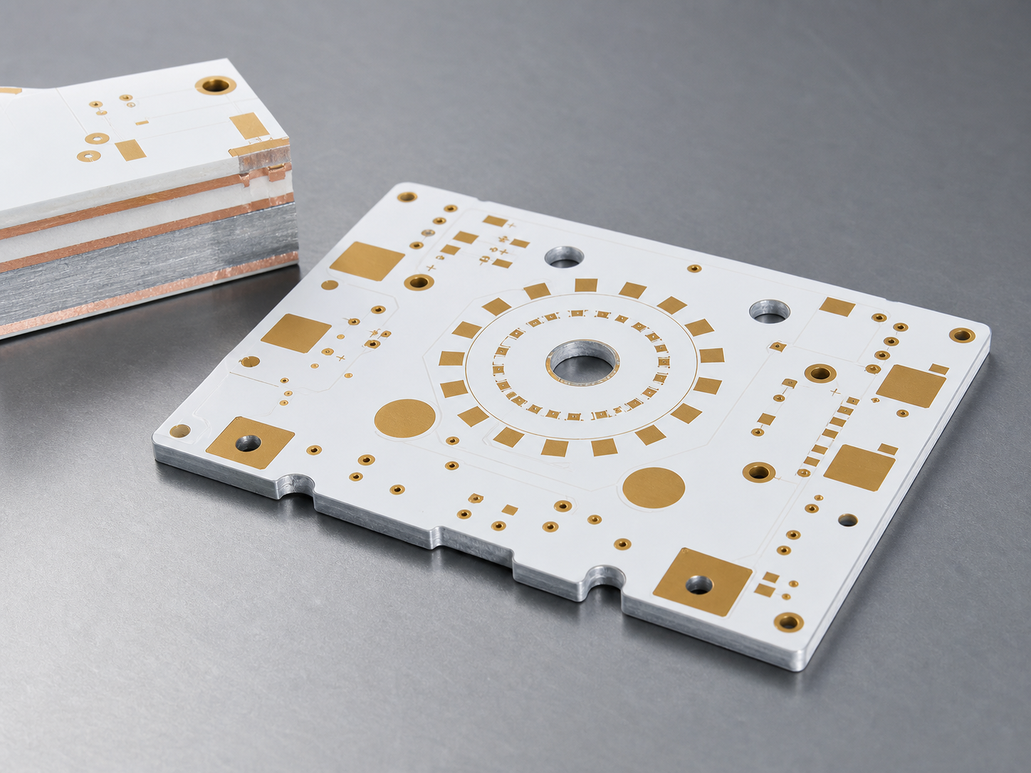 Aluminum PCB materials with metal core board sample