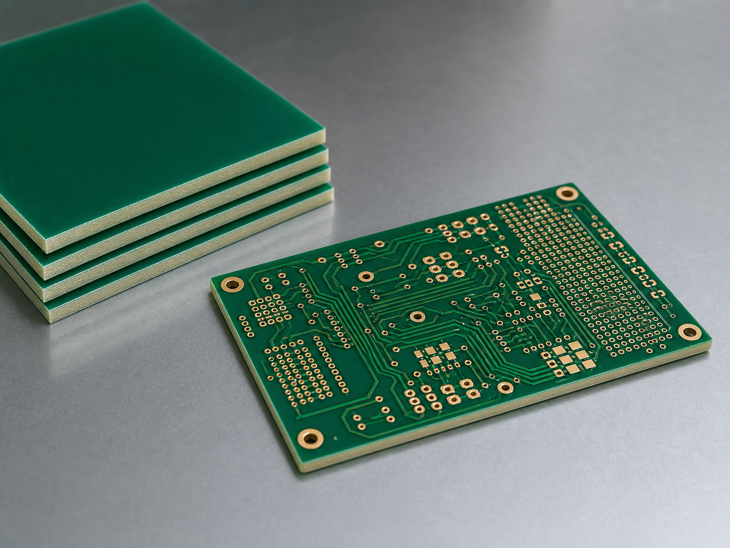 FR4 PCB materials with laminate and bare board sample