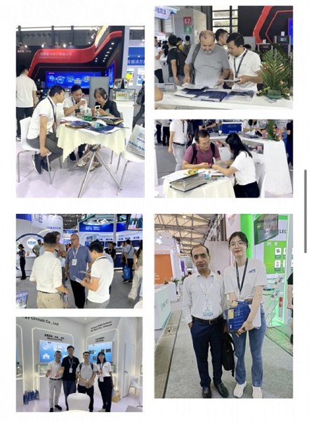 Visitors discussing PCB products with EBest Circuit