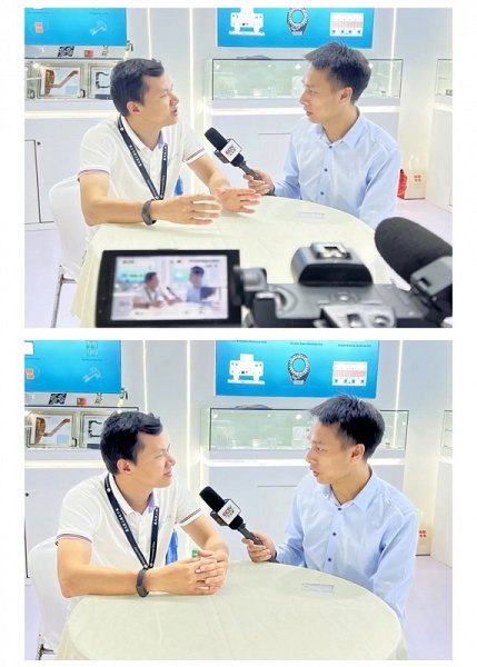 Interview at an EBest Circuit exhibition booth