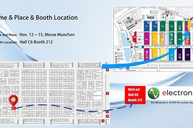 electronica Munich exhibition information graphic
