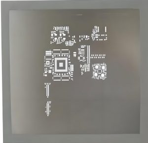 Electropolished Stencil With Engraved Fiducials  