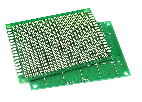 thumbnail image 2 of 10pcs 5x7 Cm Perforated Grid Board PCB Prototype Board - 18x24 Holes 2 of 3