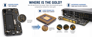 How Much Gold in Circuit Boards? Identify Gold Circuit Board Gold in Electronics​