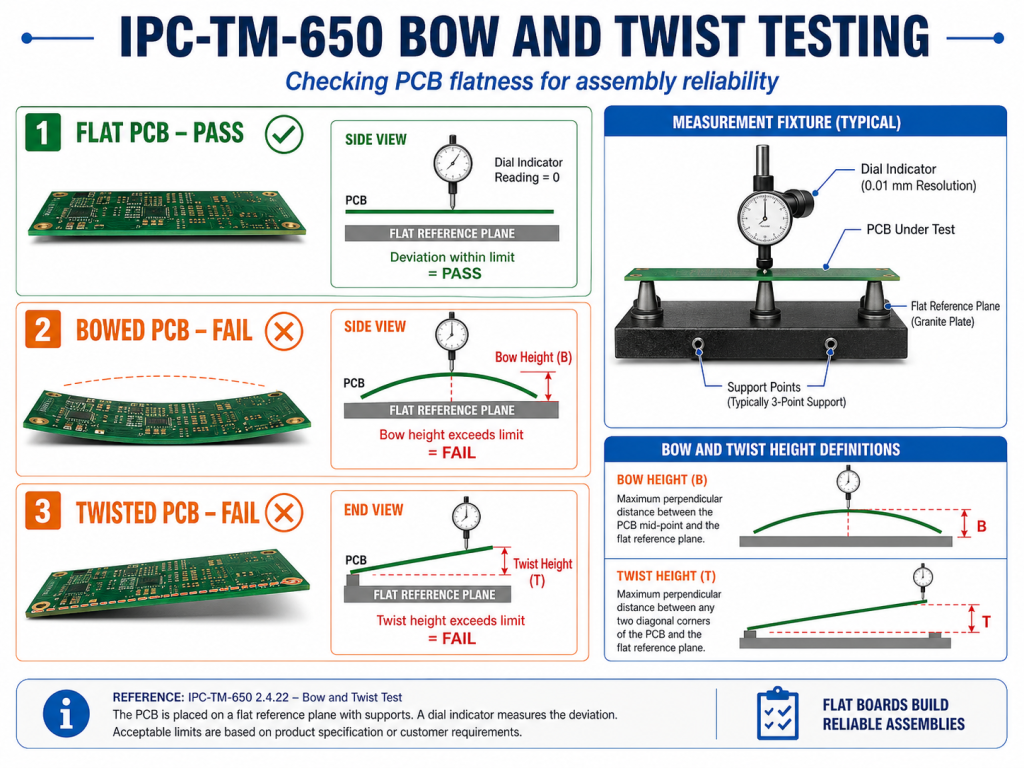 IPC-TM-650 Bow and Twist Testing