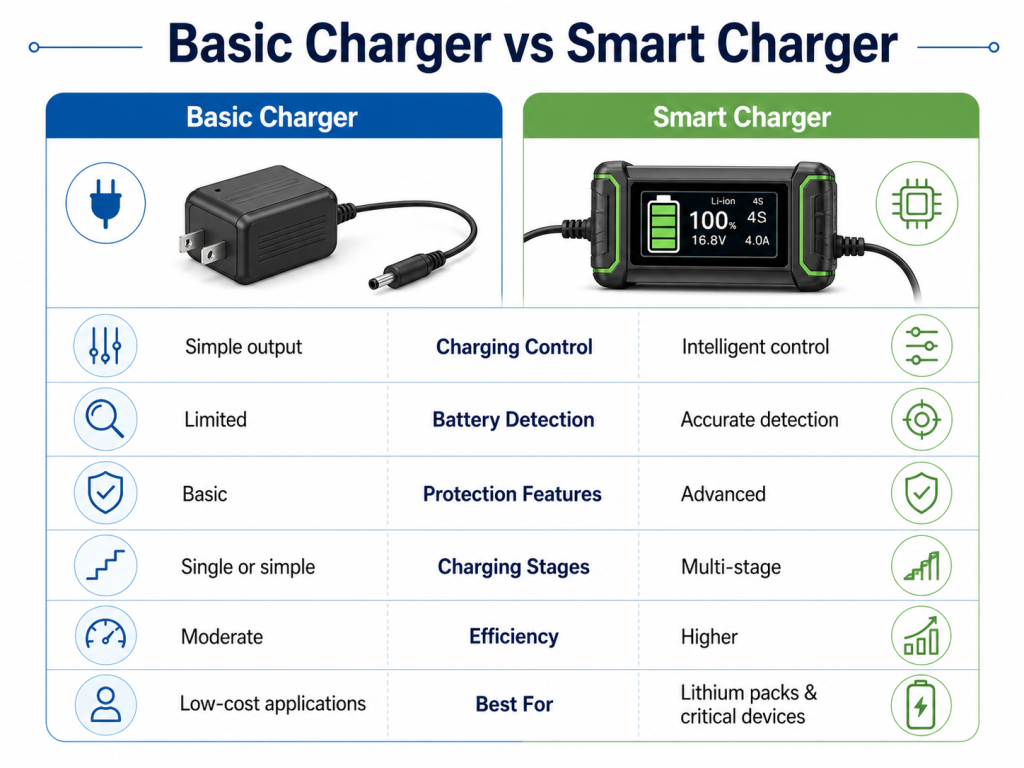 Basic Charger vs Smart Battery Charger