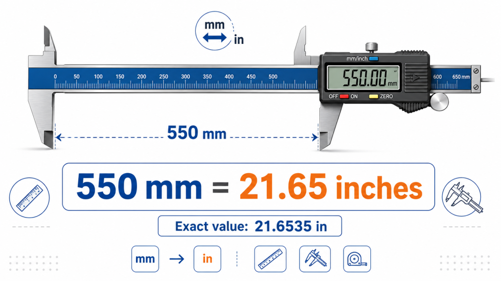 550mm to Inches | Simple Conversion for Engineering Sizes