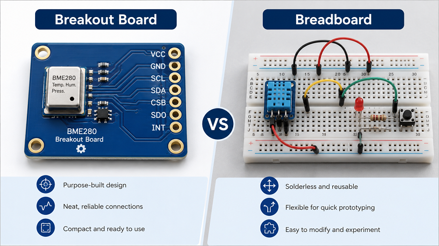 Breakout Board vs Breadboard