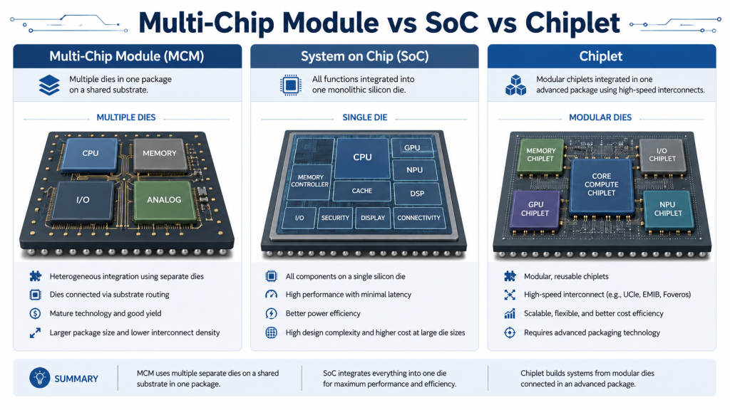 Multi-Chip Module vs Chiplet: Key Differences