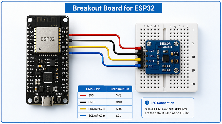 breakout board for ESP32
