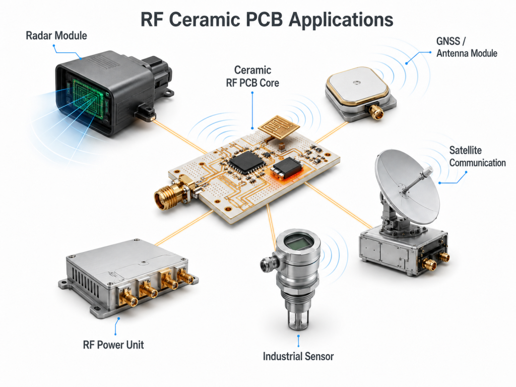 High Frequency Ceramic PCB for RF Application