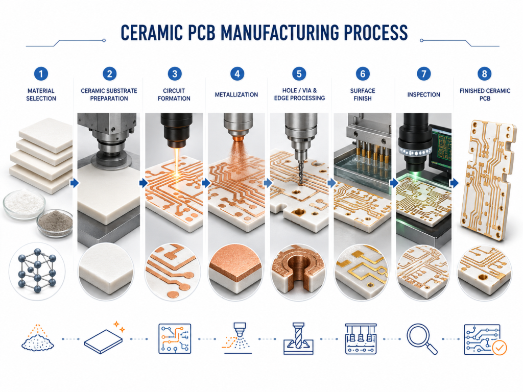 What Is the Ceramic PCB Manufacturing Process?