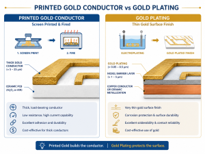 How Thick Gold Conductor Printed On Ceramic PCB?