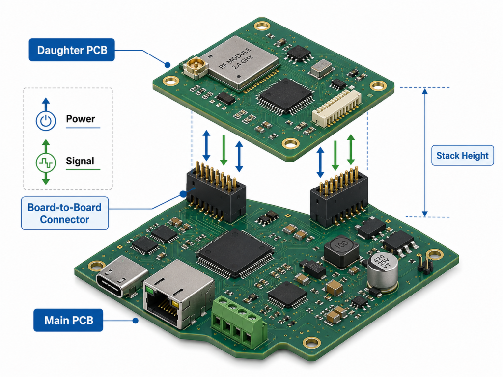 PCB on PCB Design: Stacking, Assembly and Testing