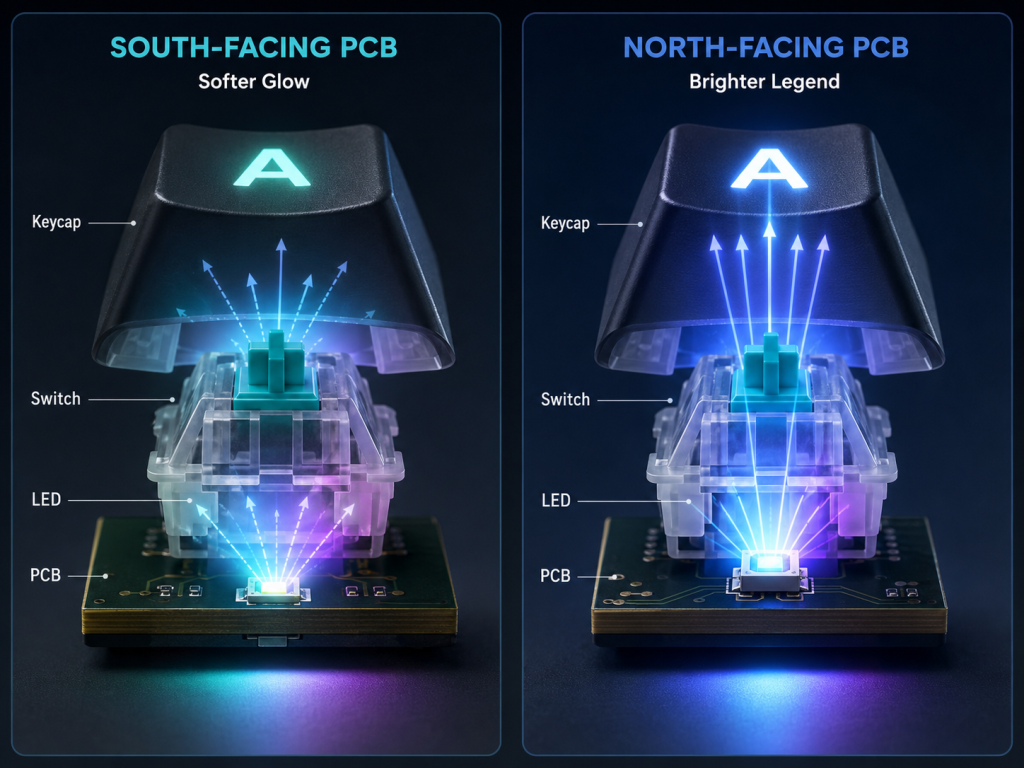 South-Facing PCB vs North-Facing PCB