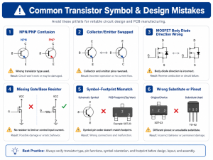 Transistor Symbol Explained: BJT, MOSFET, JFET, PCB Design, and Selection Guide