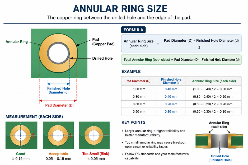 Annular Ring Size, https://www.bestpcbs.com/blog/2026/06/donut-hole-pcb-guide/