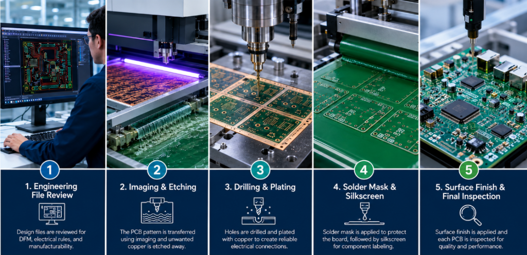 Commercial PCBs Manufacturing Process