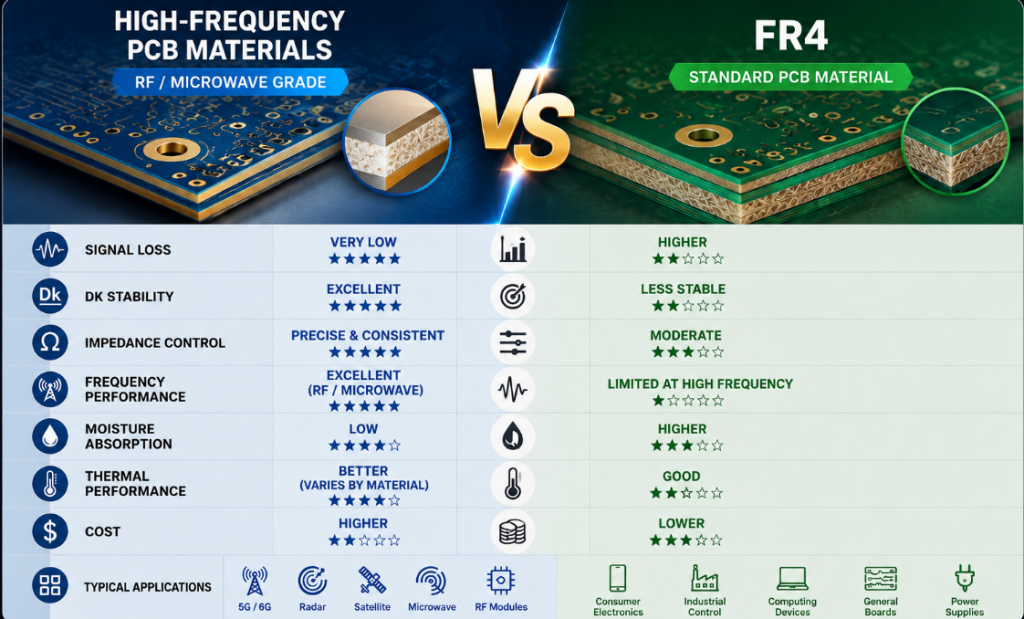 High-Frequency PCB Materials vs FR4, https://www.bestpcbs.com/blog/2026/06/high-frequency-pcb-materials/