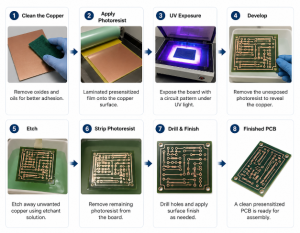 What Is a Presensitized PCB? A Guide to Board Material, Exposure and Etching