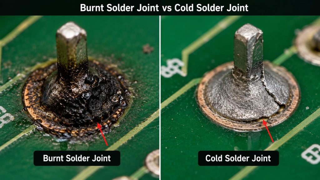 Burnt Solder Joint 