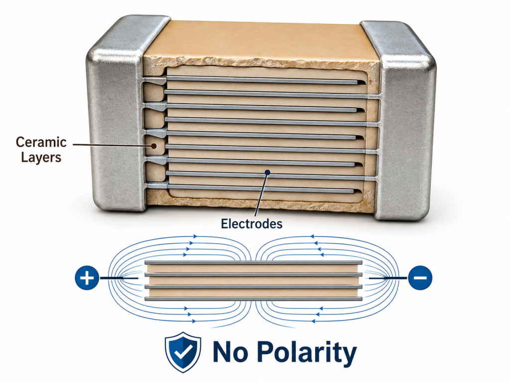 Do ceramic capacitors have polarity? Ceramic smd capacitor polarity