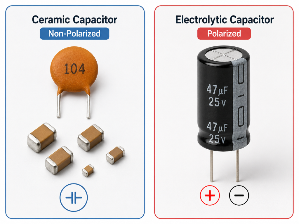 Do ceramic capacitors have polarity? Ceramic smd capacitor polarity