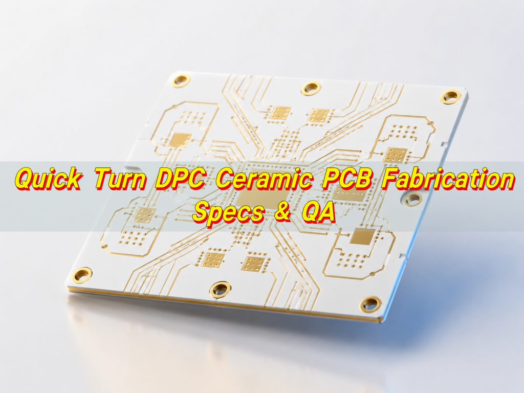 Quick Turn DPC Ceramic PCB Fabrication: Specs & QA