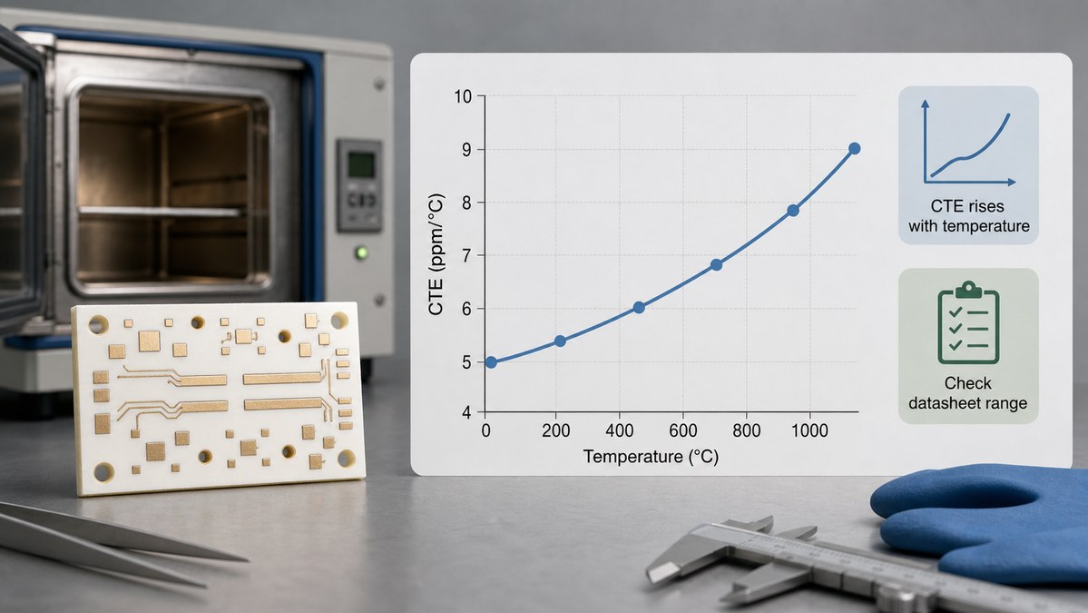 Alumina CTE versus temperature for ceramic substrate design