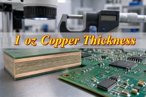 1 oz copper thickness inspection with a PCB cross-section and precision measuring equipment