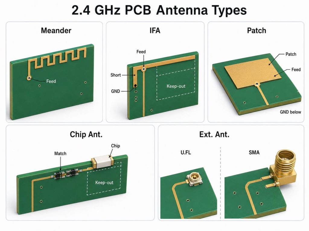 2.4ghz pcb antenna​