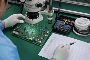 PCB inspection process used with BOM and electrical testing to verify a 4.7k resistor