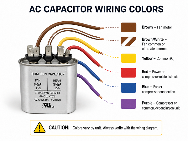 AC Capacitor Wiring Colors: What Do They Mean?