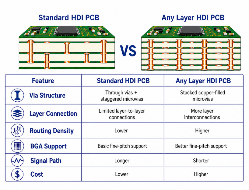 Any Layer HDI vs Standard HDI PCB, https://www.bestpcbs.com/blog/2026/07/any-layer-hdi-pcb/