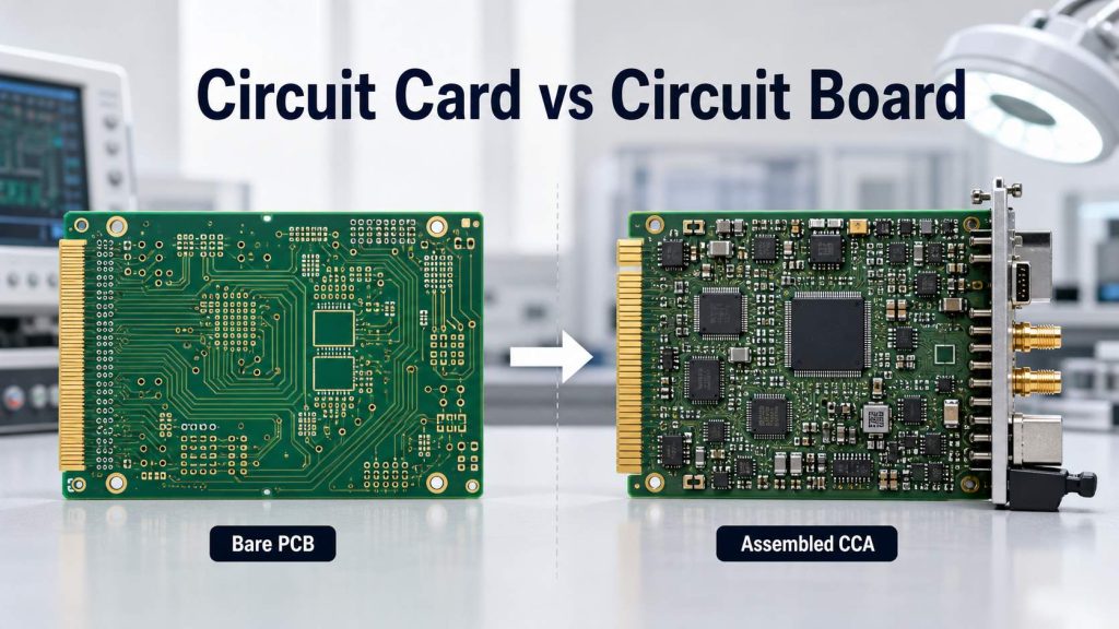 Circuit card vs circuit board