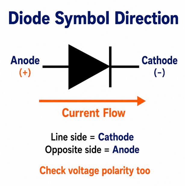 Diode Symbol Direction, https://www.bestpcbs.com/blog/2026/07/diode-direction-flow/