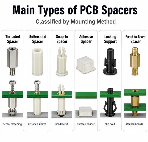 PCB Spacers Types, https://www.bestpcbs.com/blog/2026/07/pcb-spacers/