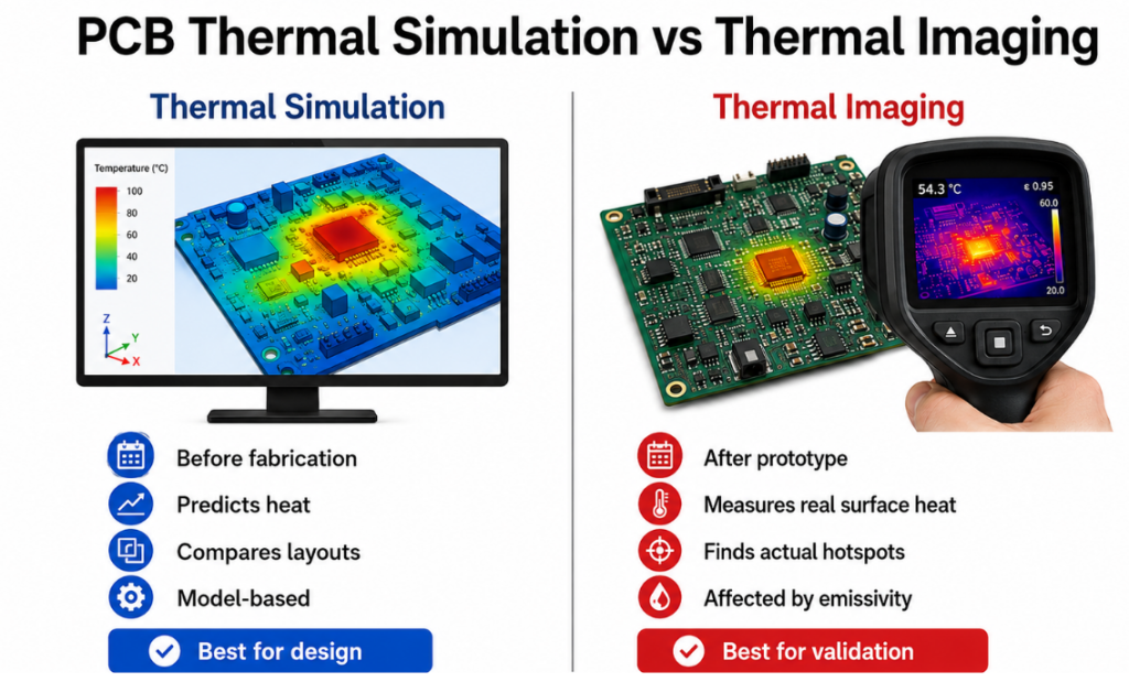 PCB Thermal Simulation vs Thermal Imaging