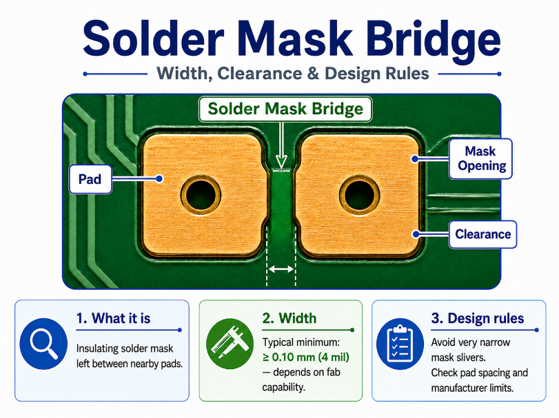 Solder Mask Bridge, https://www.bestpcbs.com/blog/2026/07/solder-mask-bridge/