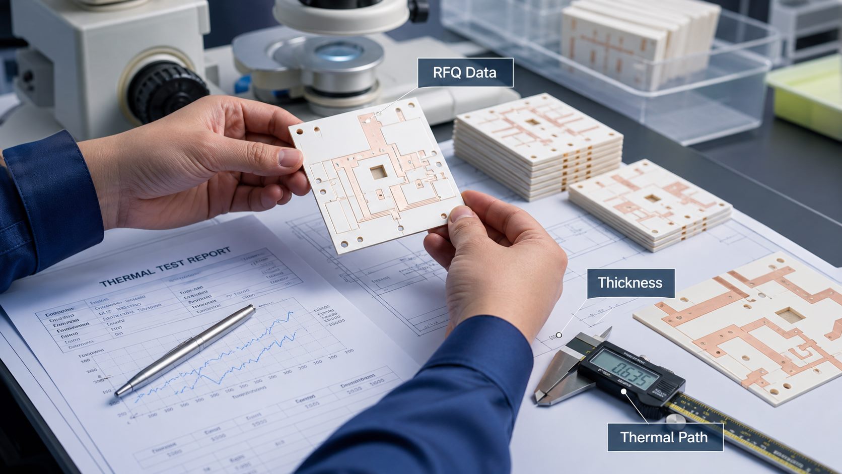 Alumina ceramic PCB RFQ review for thermal design and production checks