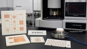 Alumina ceramic PCB thermal conductivity testing and temperature check