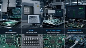 AOI, X-ray, ICT flying probe and functional testing compared in a PCBA inspection plan