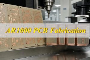AR1000 PCB fabrication with PTFE laminate drilling and microsection inspection