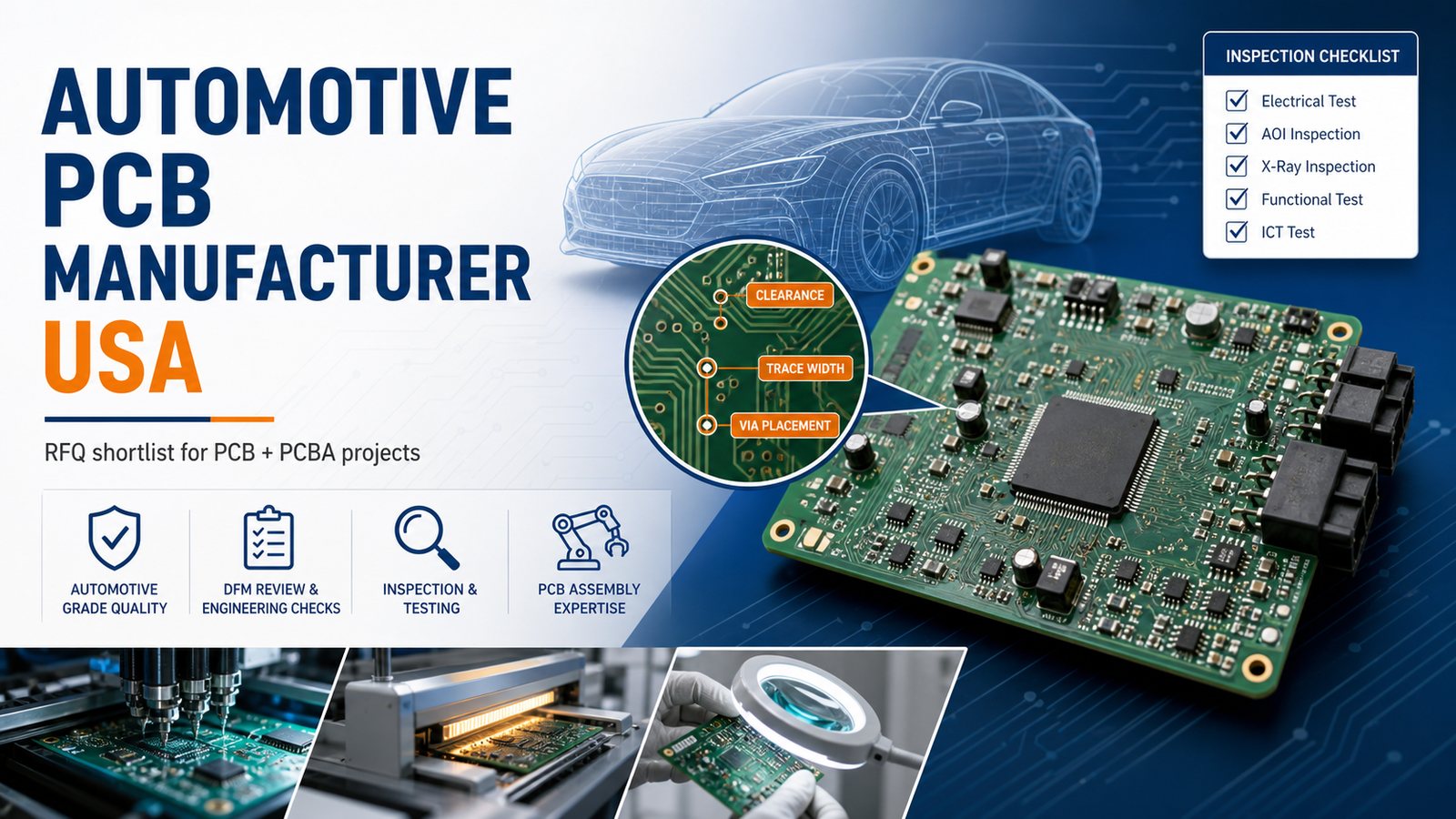 Automotive PCB manufacturer USA RFQ shortlist guide