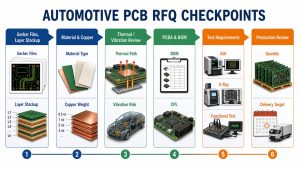 Automotive PCB RFQ checkpoints for material PCBA testing and production review