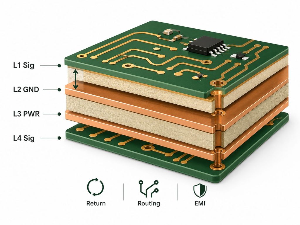 best 4 layer pcb stackup