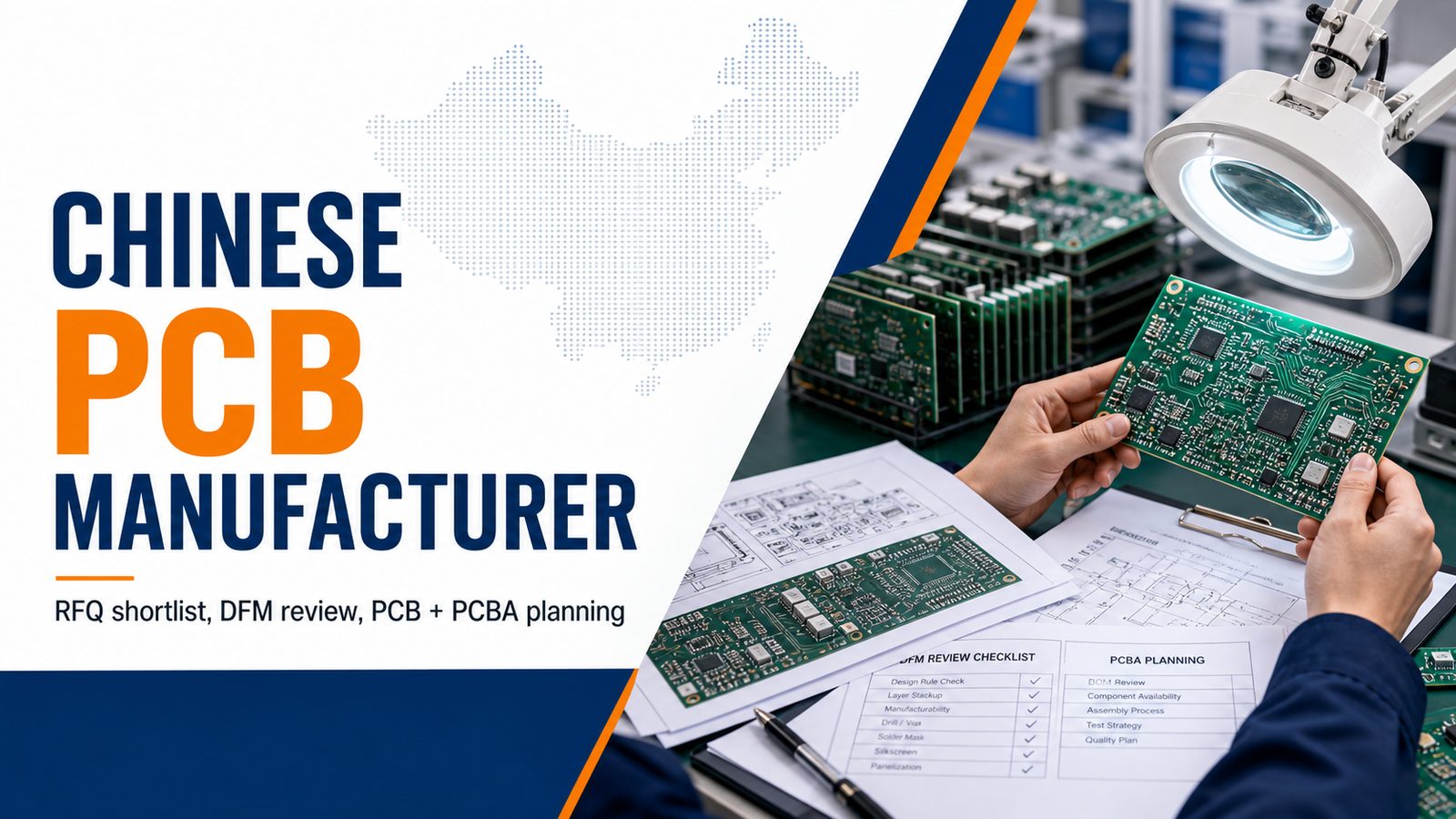 Chinese PCB manufacturer RFQ shortlist with DFM review and PCB plus PCBA planning