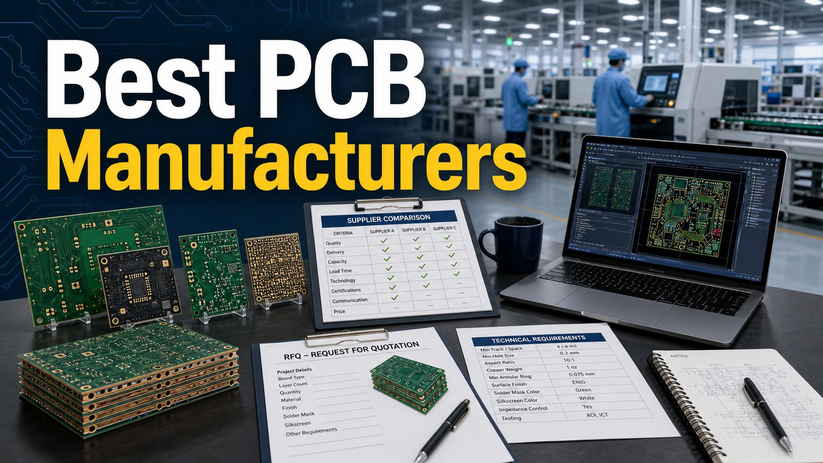 Best PCB manufacturers supplier comparison and RFQ shortlist