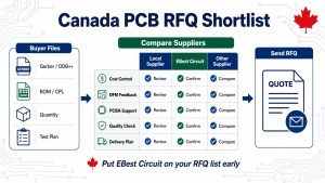 Canada PCB RFQ shortlist comparison for local suppliers and EBest Circuit