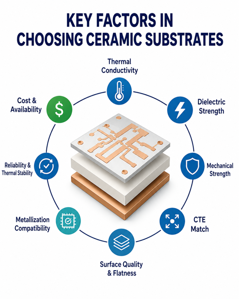 Choosing ceramic substrates factors to consider alumina material properties applications